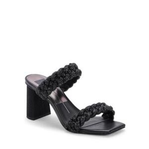NEW in Box Dolce Vita Rhinestone Paily Braided Heel Women's Black Size 6